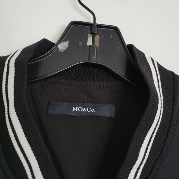 Mo & Co. Black Short Sleeve Scuba Bazinga Punk Zipper Skater Dress Size Small - Picture 8 of 11